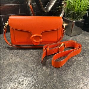 Authentic Coach Vibrant Orange Crossbody Bag